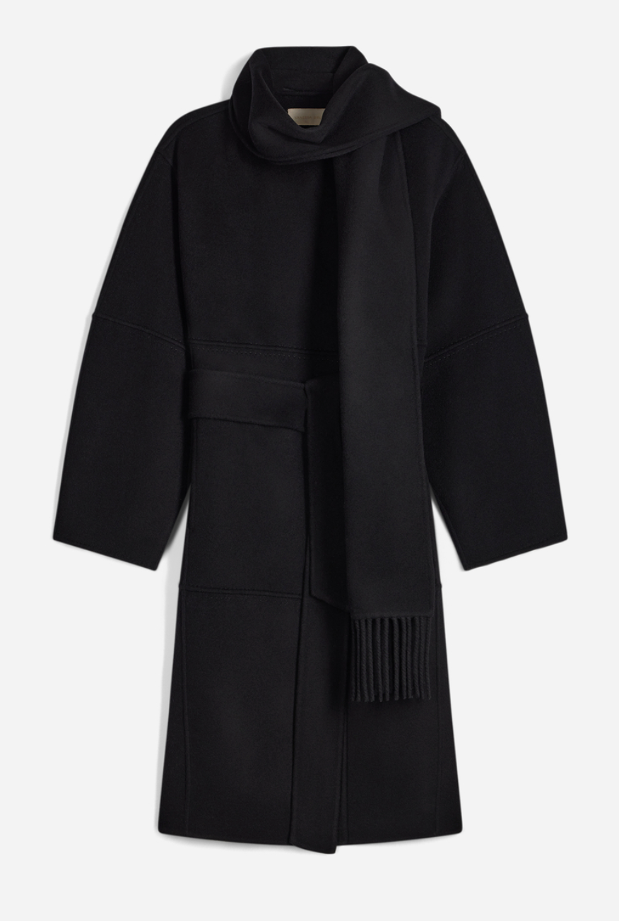 Helie Coat & Scarf Black