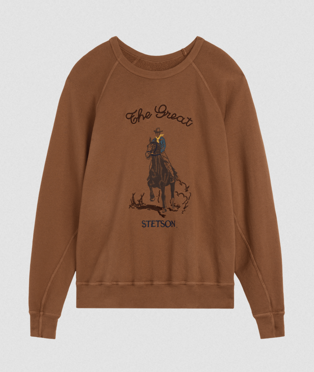 The College Sweatshirt With Stetson Graphic Tobacco