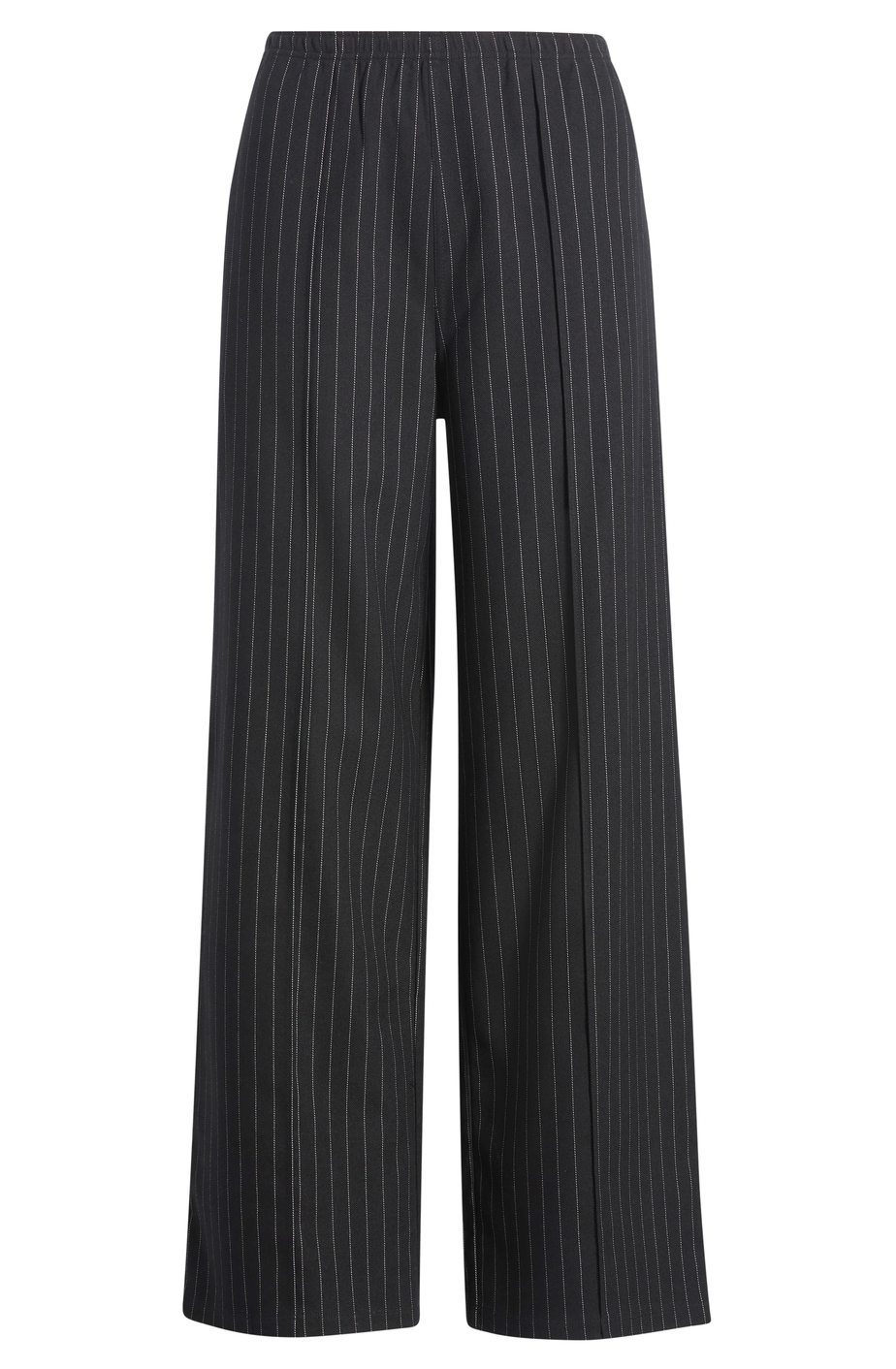The Tracksuit Pintuck Pant Black Cream Pinstripe