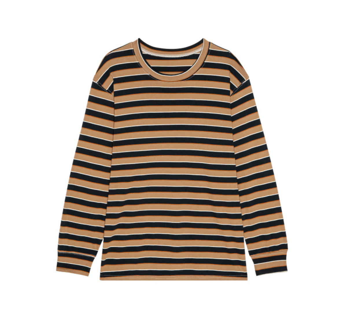 The Long Sleeve Relaxed Crew Cigar Stripe