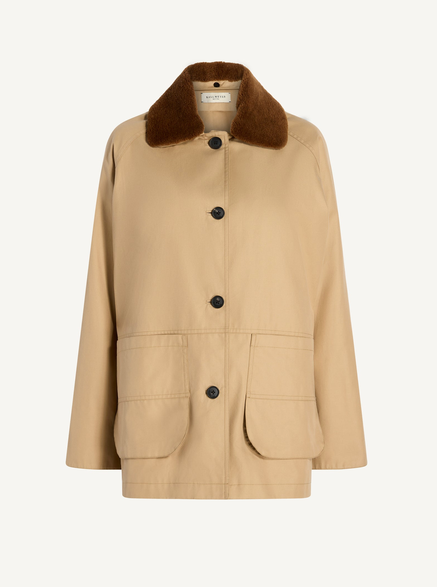 Lottie Jacket In Weatherproof Twill Tawny