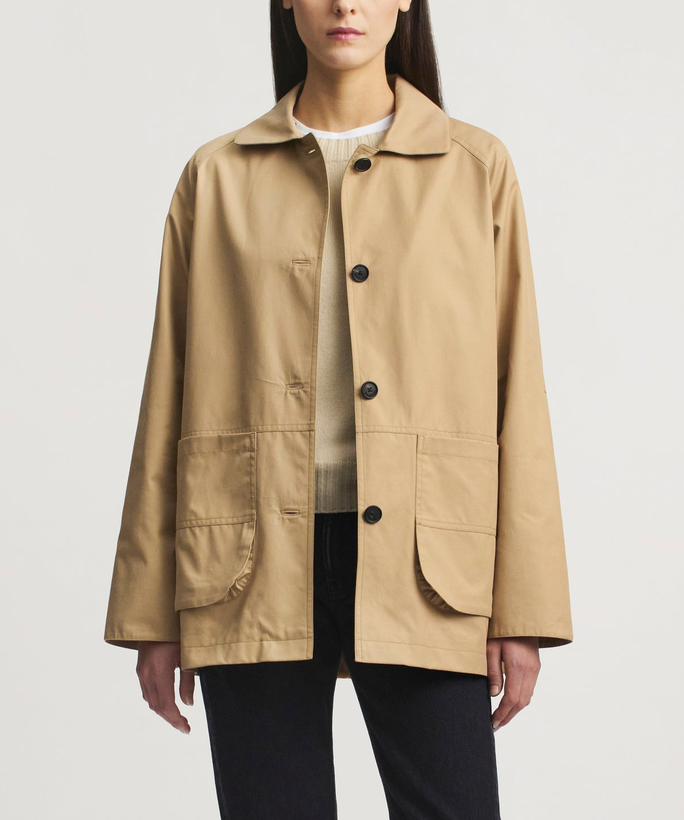 Lottie Jacket In Weatherproof Twill Tawny