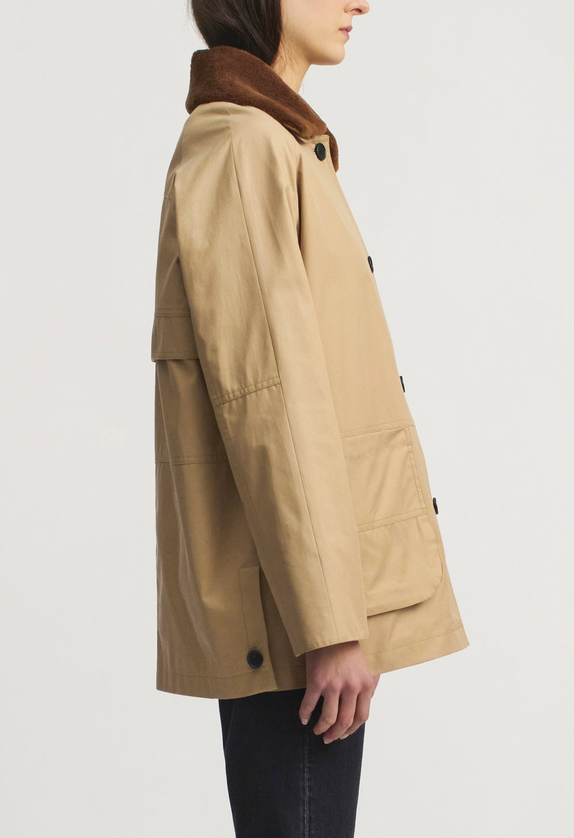 Lottie Jacket In Weatherproof Twill Tawny