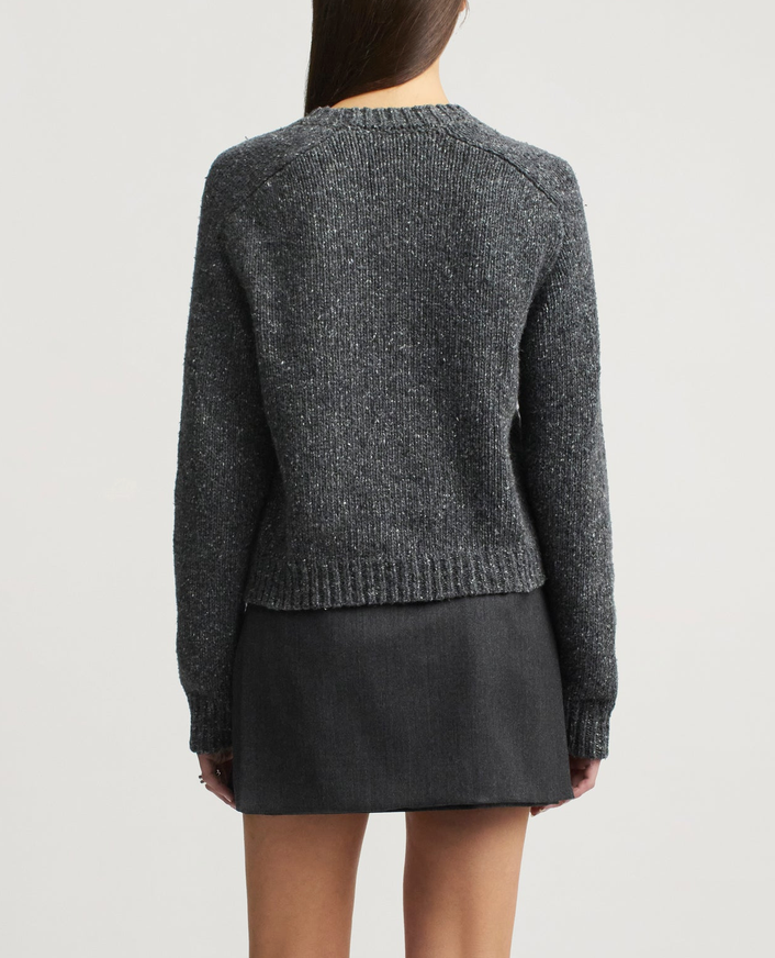 Nina Crewneck In Novelty Argyle