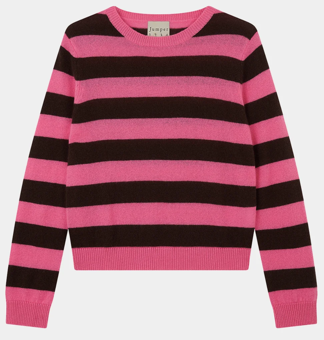 Cashmere Stripe Crew Azalea &amp; Pluto