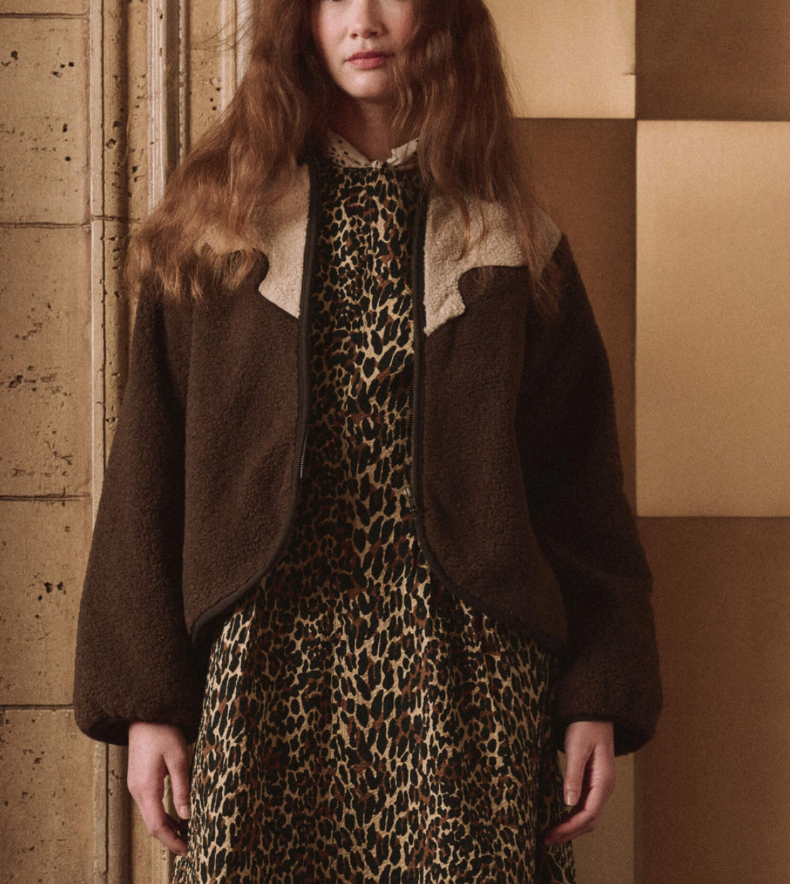 The Reversible Western Yoke Pasture Jacket Brown & Cream