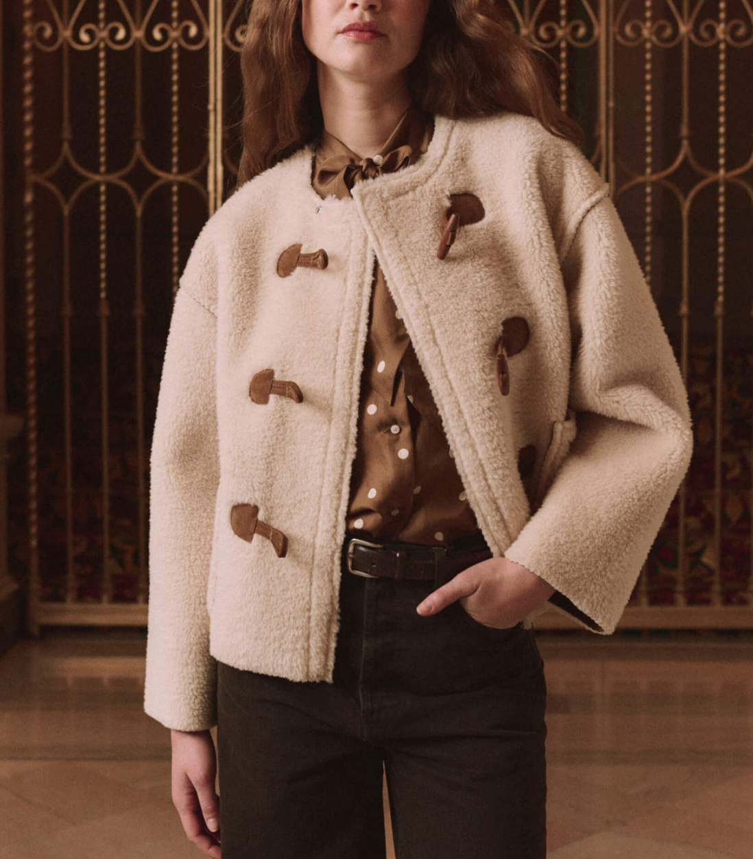 The Woodside Toggle Coat Cream