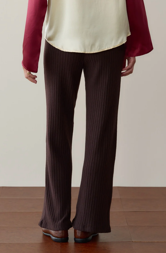 The Sweater Rib Simple Pant Espresso