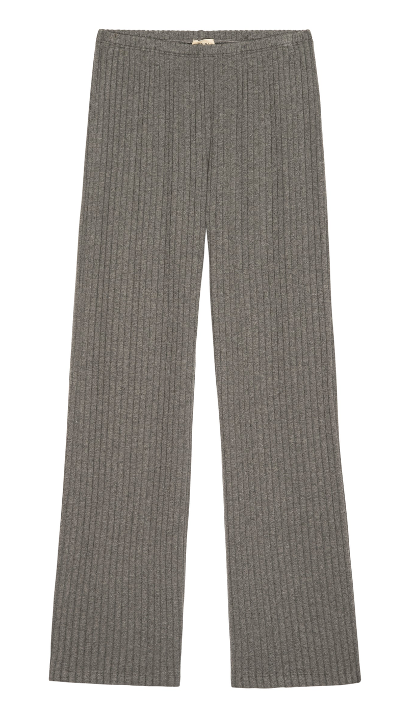 The Sweater Rib Simple Pant Charcoal Grey