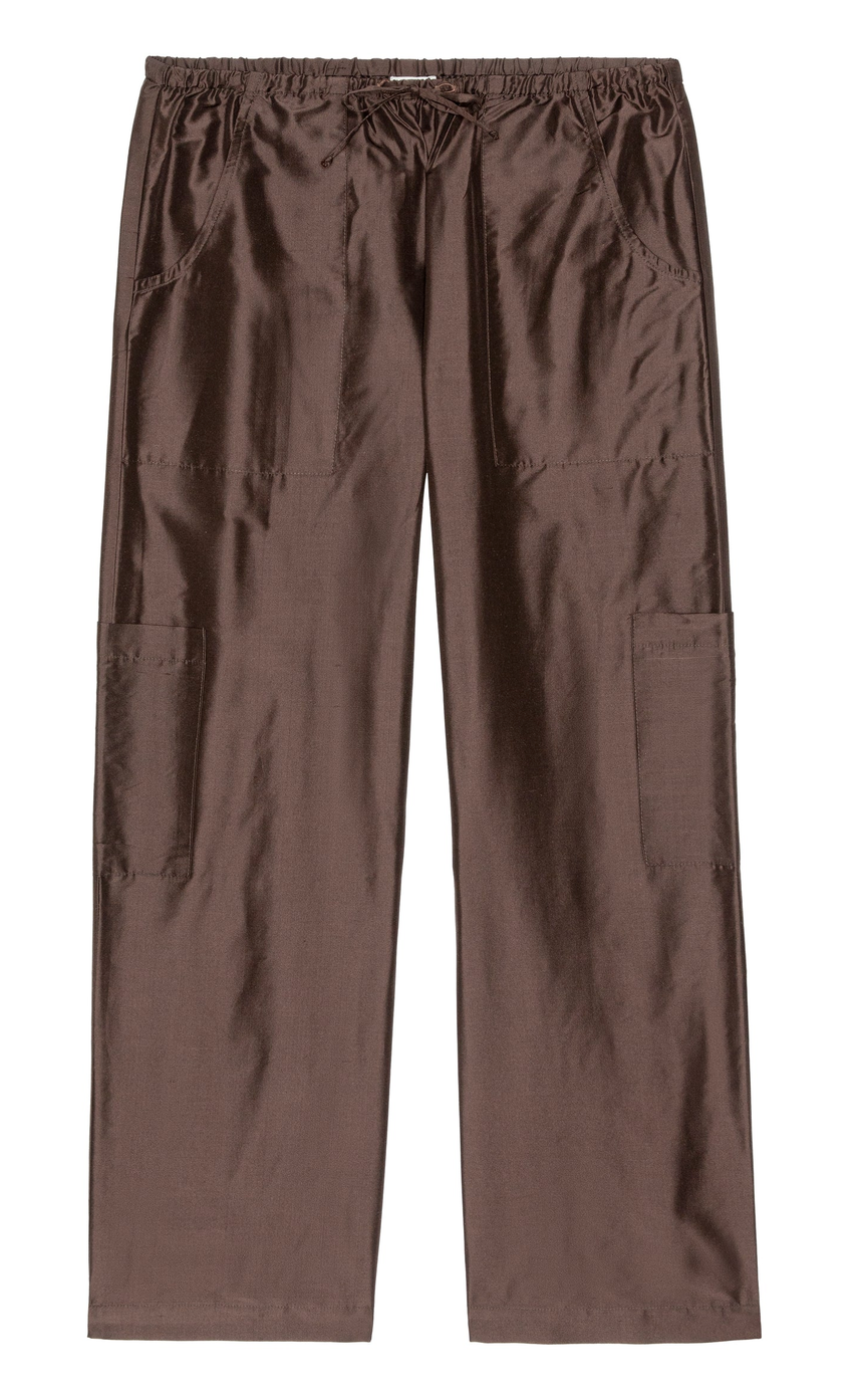 The Sillk Taffeta Cargo Pant Espresso