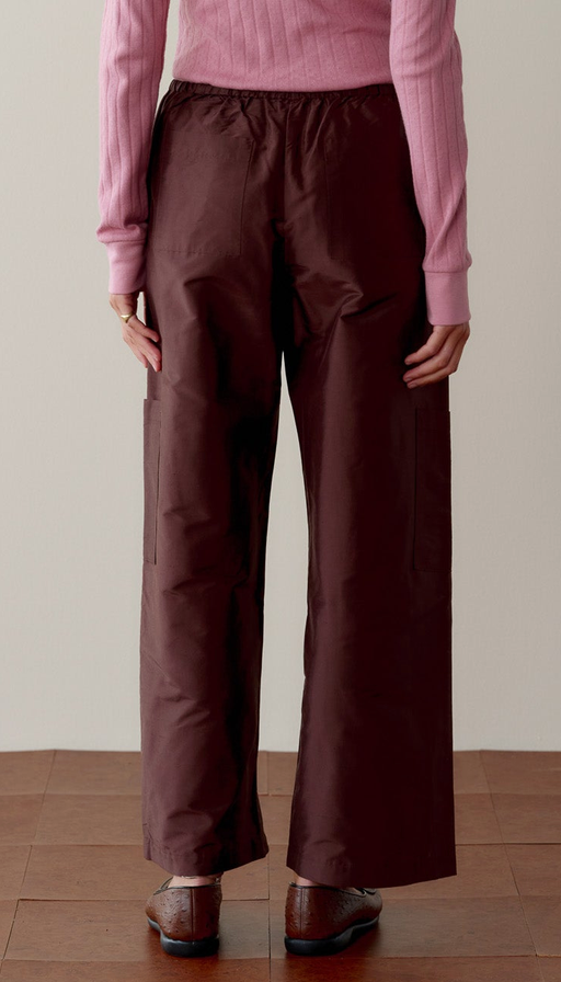The Sillk Taffeta Cargo Pant Espresso