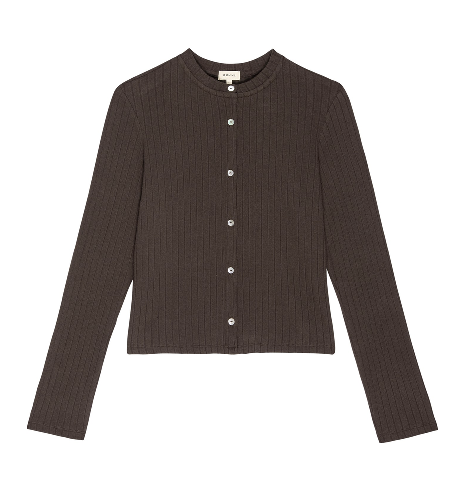 The Sweater Rib Cardigan Espresso
