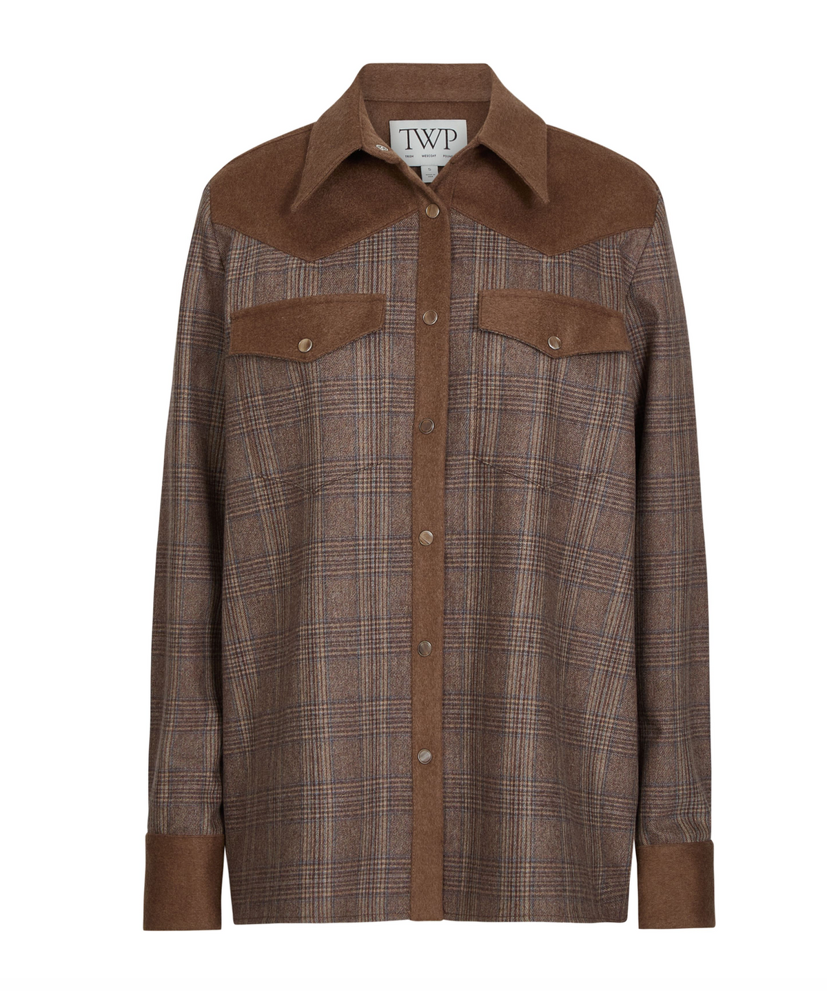 lone rider shirt in glen plaid wool flannel