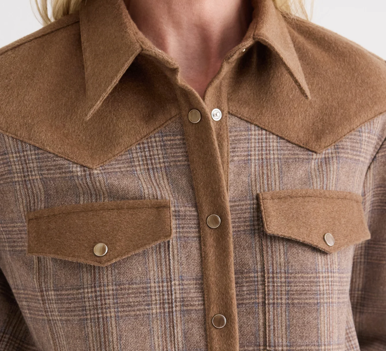 lone rider shirt in glen plaid wool flannel