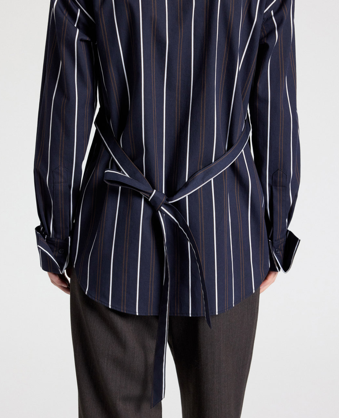 The Night We Met Shirt in cotton stripes midnight multi