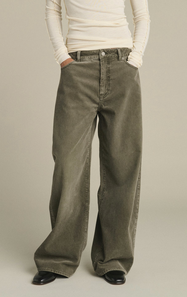Hunter trousers grey oversized corduroy