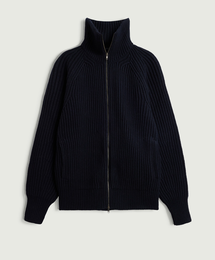 Jasper oversized cardigan in english rib navy
