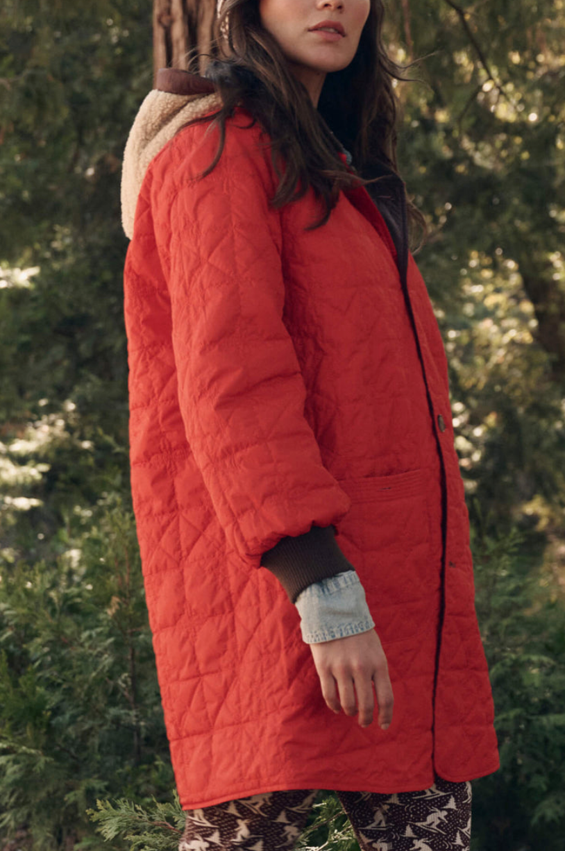 The Reversible Sawyer Puffer Brown & Poppy