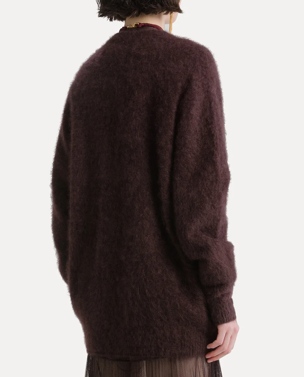 Oversized cashmere cardigan fondant