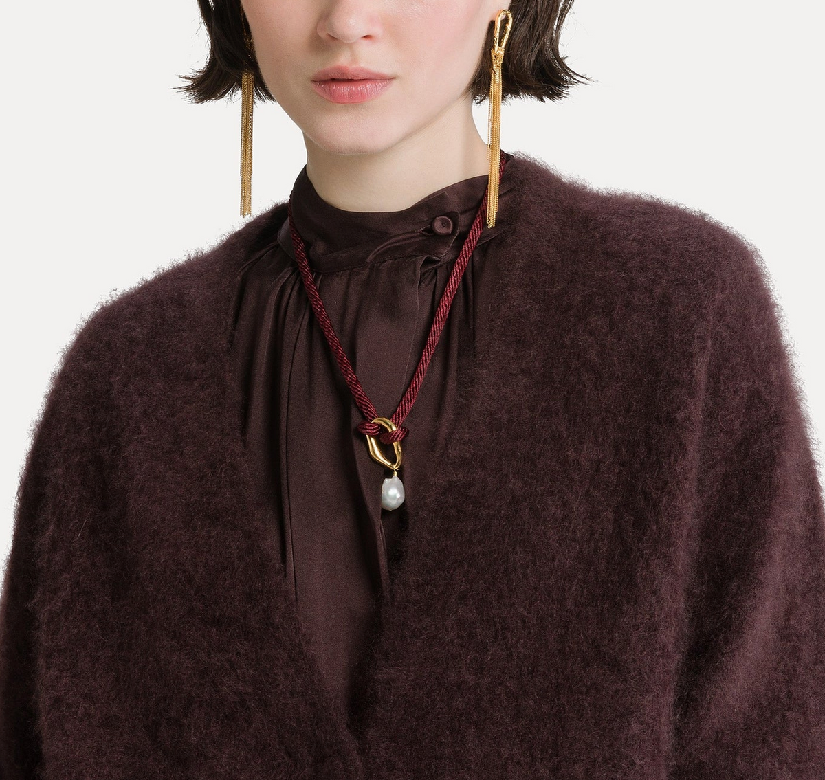 Oversized cashmere cardigan fondant