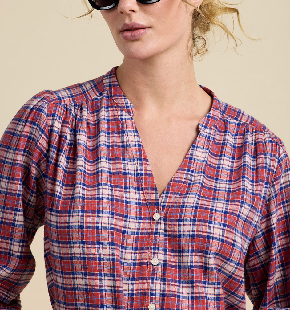 Pauline Blouse Lakeside Plaid