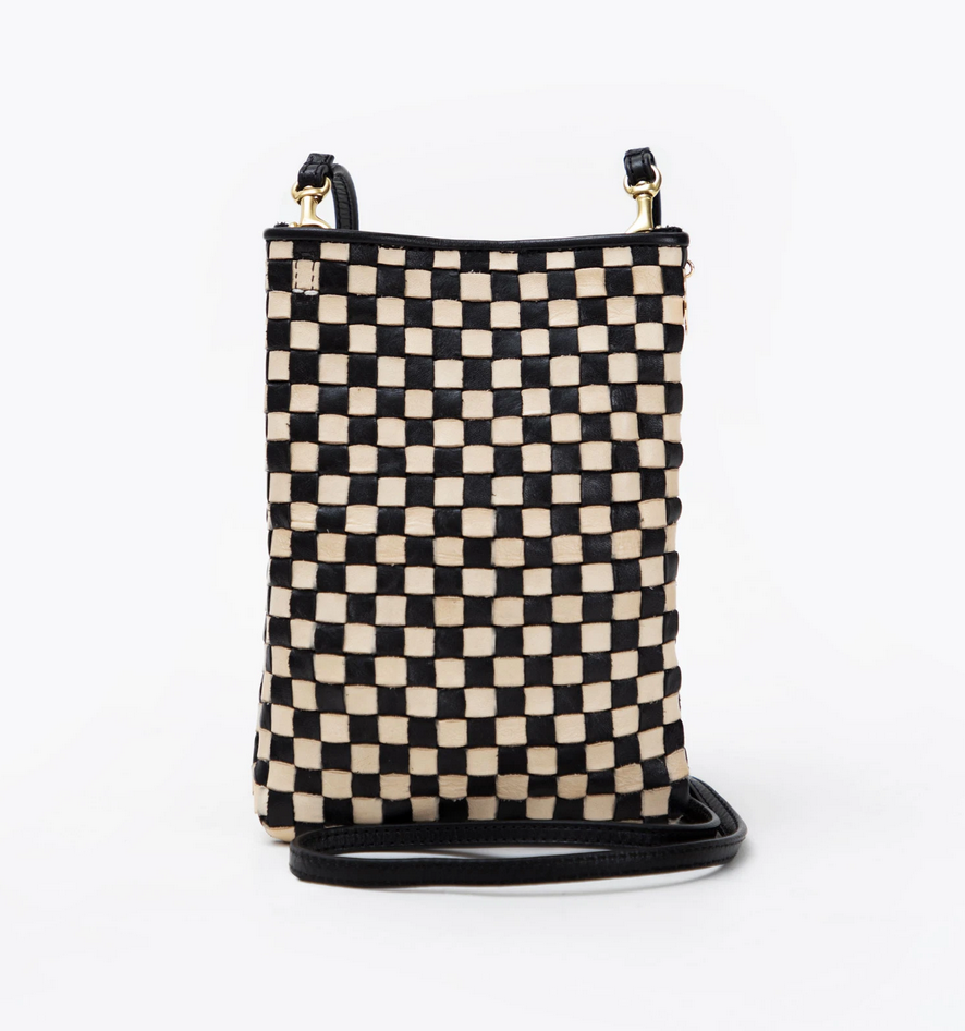 poche black and cream checker