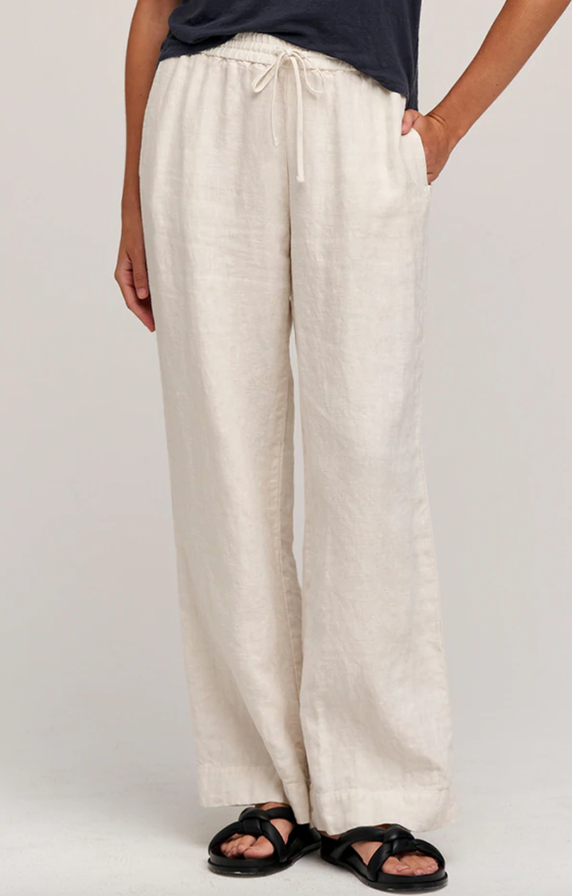 Gwyneth heavy linen pant bisque