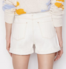 high rise cuffed short in ecru