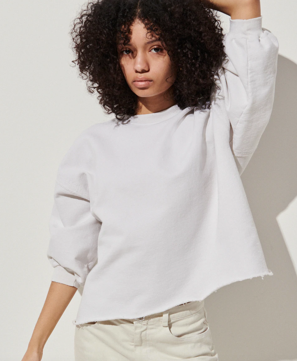 Fond sweatshirt dirty white