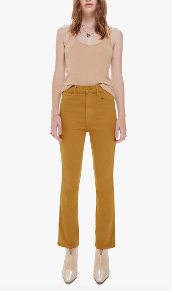 high waisted double ankle dried tobacco