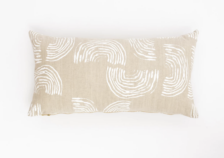 squiggles half moon lumbar pillow